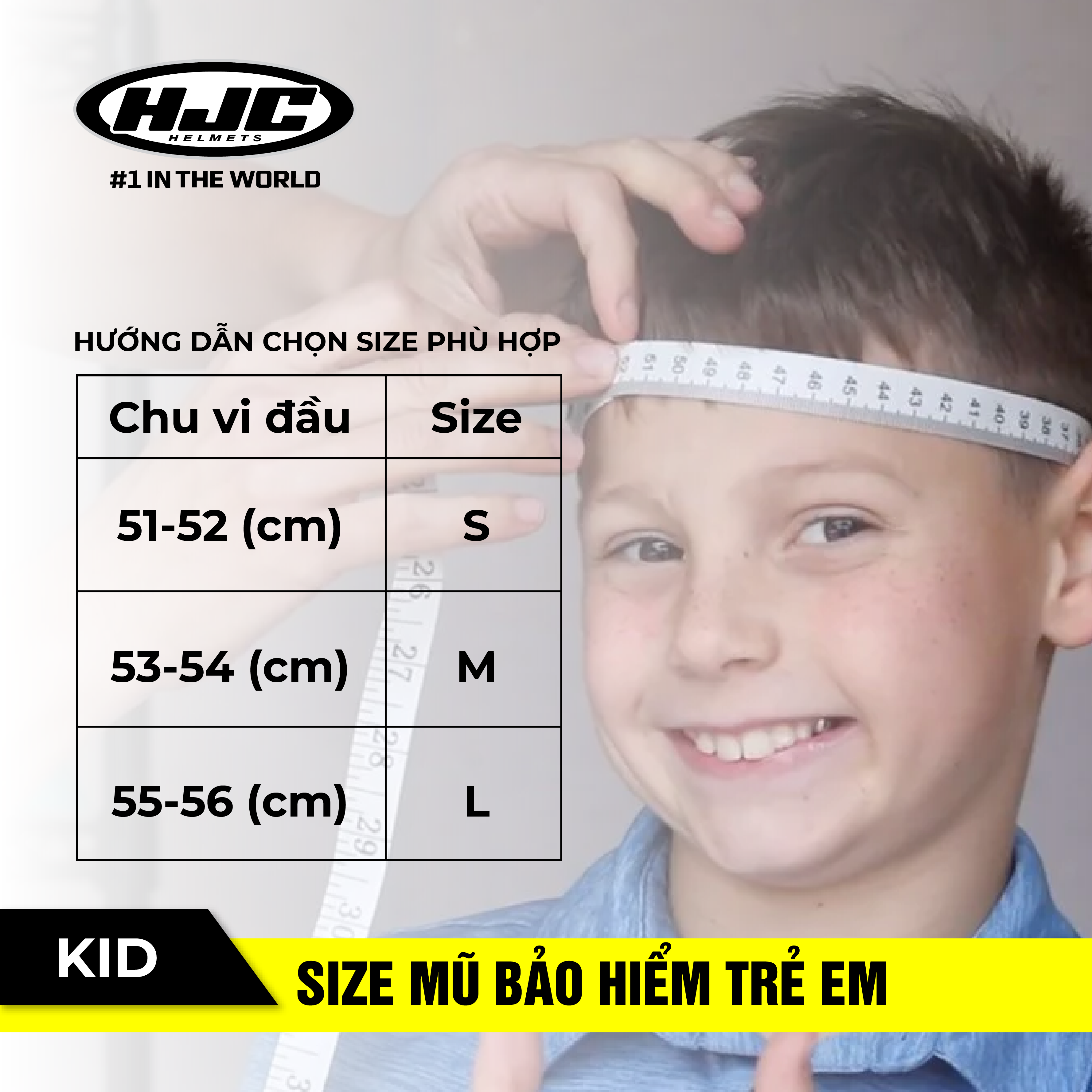 Cách đo size mũ bảo hiểm trẻ em