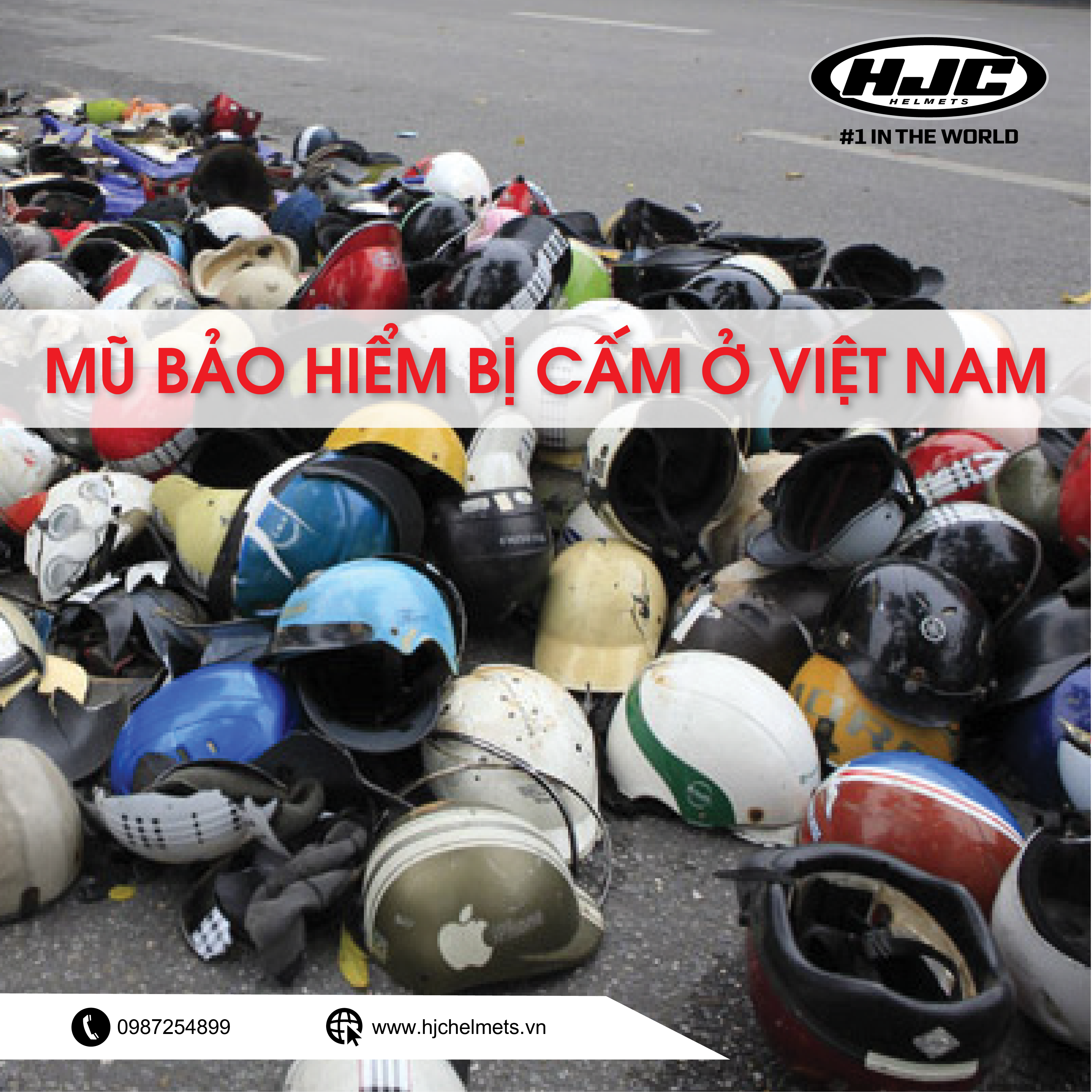 Các loại mũ bảo hiểm bị cấm ở Việt Nam